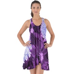 Queen Anne s Lace With Purple Leaves Show Some Back Chiffon Dress by okhismakingart