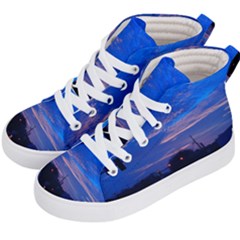 Blue Highway Kids  Hi-top Skate Sneakers by okhismakingart