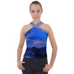 Blue Highway Cross Neck Velour Top by okhismakingart