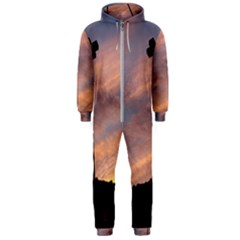 Parking Lot Sunset Hooded Jumpsuit (men)  by okhismakingart