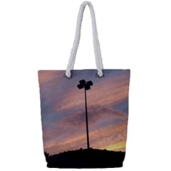 Parking Lot Sunset Full Print Rope Handle Tote (small) by okhismakingart