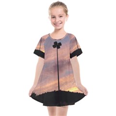 Parking Lot Sunset Kids  Smock Dress by okhismakingart