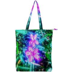 Glowing Flowers Double Zip Up Tote Bag by okhismakingart