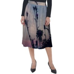 Hazy Thistles Classic Velour Midi Skirt  by okhismakingart