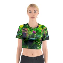 Bur Flowers Cotton Crop Top