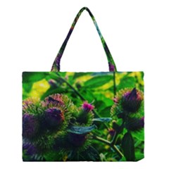 Bur Flowers Medium Tote Bag by okhismakingart