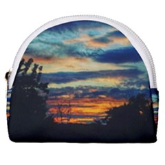 Blue Sunset Horseshoe Style Canvas Pouch by okhismakingart