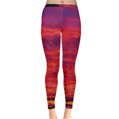 Warm Landscape Inside Out Leggings by okhismakingart