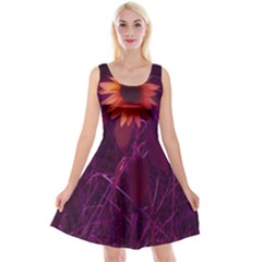 Purple Sunflower Reversible Velvet Sleeveless Dress by okhismakingart