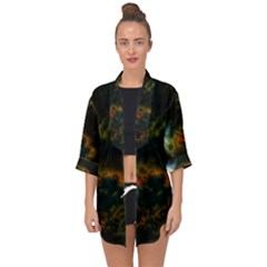 Emerging Sun Open Front Chiffon Kimono by okhismakingart