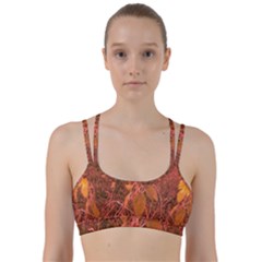 Red Tinted Sunflower Line Them Up Sports Bra by okhismakingart