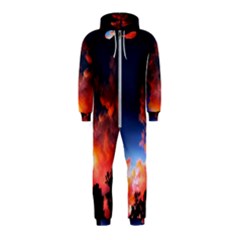 Deep Blue Sunset Hooded Jumpsuit (kids) by okhismakingart