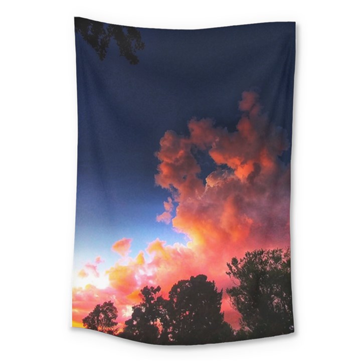 Deep Blue Sunset Large Tapestry