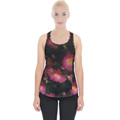 Purple Flowers With Yellow Centers Piece Up Tank Top by okhismakingart