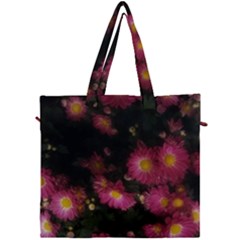 Purple Flowers With Yellow Centers Canvas Travel Bag