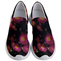 Purple Flowers With Yellow Centers Women s Lightweight Slip Ons by okhismakingart