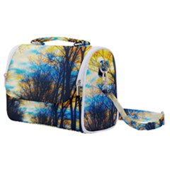 Yellow And Blue Forest Satchel Shoulder Bag