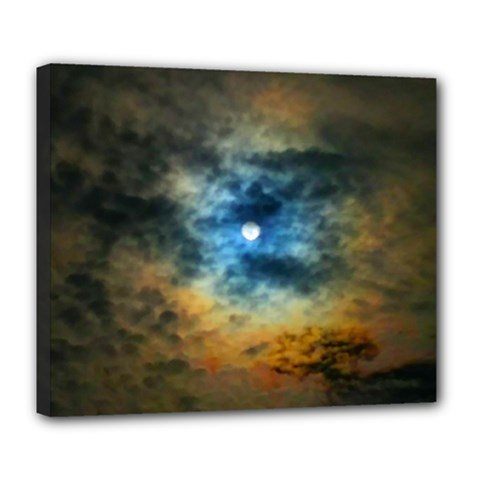 Rainbow Sun Deluxe Canvas 24  x 20  (Stretched)