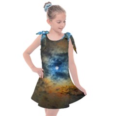 Rainbow Sun Kids  Tie Up Tunic Dress by okhismakingart