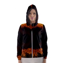 Single Sunflower Women s Hooded Windbreaker