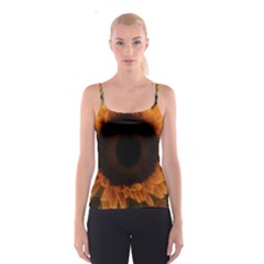 Single Sunflower Spaghetti Strap Top by okhismakingart