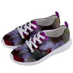 Grainy Green Flower (with Blue Tint) Women s Lightweight Sports Shoes