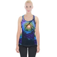 Rainbow Moon And Locust Tree Piece Up Tank Top by okhismakingart