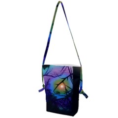 Rainbow Moon And Locust Tree Folding Shoulder Bag by okhismakingart