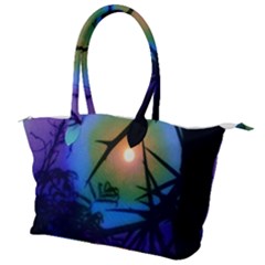 Rainbow Moon And Locust Tree Canvas Shoulder Bag by okhismakingart