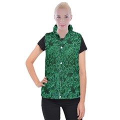 Green Queen Anne s Lace (up Close) Women s Button Up Vest by okhismakingart