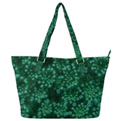 Green Queen Anne s Lace (up Close) Full Print Shoulder Bag by okhismakingart