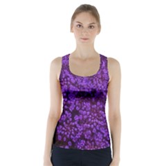 Purple Queen Anne s Lace Landscape Racer Back Sports Top by okhismakingart