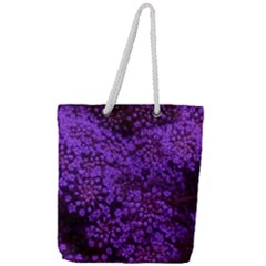 Purple Queen Anne s Lace Landscape Full Print Rope Handle Tote (large) by okhismakingart