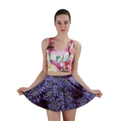 Blue Queen Anne s Lace Landscape Mini Skirt by okhismakingart