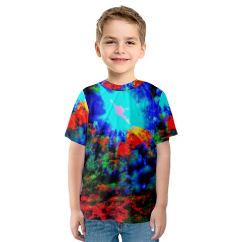 Psychedelic Spaceship Kids  Sport Mesh Tee by okhismakingart