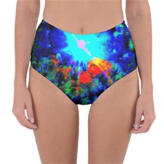 Psychedelic Spaceship Reversible High-waist Bikini Bottoms by okhismakingart