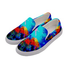 Psychedelic Spaceship Women s Canvas Slip Ons by okhismakingart