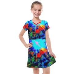 Psychedelic Spaceship Kids  Cross Web Dress by okhismakingart