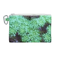 Green Queen Anne s Lace Landscape Canvas Cosmetic Bag (large)