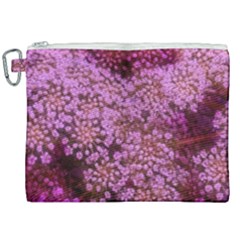 Pink Queen Anne s Lace Landscape Canvas Cosmetic Bag (xxl) by okhismakingart