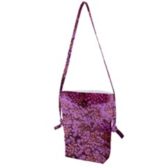 Pink Queen Anne s Lace Landscape Folding Shoulder Bag