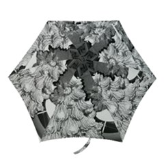 Black And White Christmas Mini Folding Umbrellas by okhismakingart