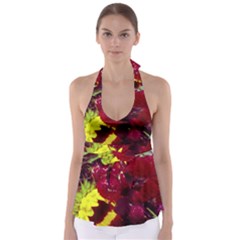 Sunflower And Cockscomb Babydoll Tankini Top by okhismakingart