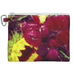 Sunflower And Cockscomb Canvas Cosmetic Bag (xxl) by okhismakingart