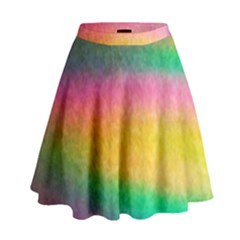 Rainbow Streaks High Waist Skirt by okhismakingart