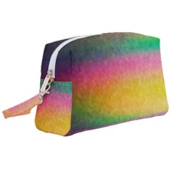 Rainbow Streaks Wristlet Pouch Bag (large) by okhismakingart