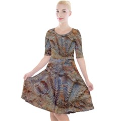 Shell Fossil Quarter Sleeve A-line Dress by okhismakingart