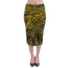 Yellow Goldrenrod Midi Pencil Skirt by okhismakingart