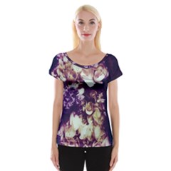 Soft Purple Hydrangeas Cap Sleeve Top