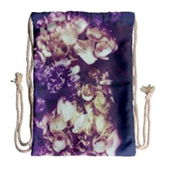 Soft Purple Hydrangeas Drawstring Bag (Large)